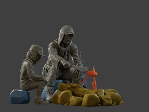 Post-Apocalyptic Male PAM2 003 3D Print Model
