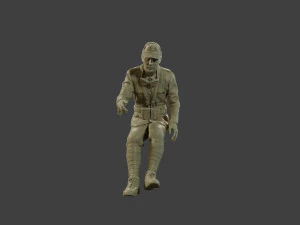 Italian soldier Sit ww2 IT10 3D Print Model