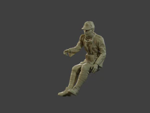 Italian soldier Sit ww2 IT10 3D Print Model