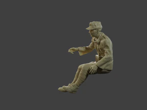Italian soldier Sit ww2 IT10 3D Print Model