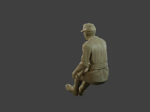 Italian soldier Sit ww2 IT10 3D Print Model