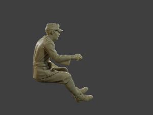 Italian soldier Sit ww2 IT10 3D Print Model