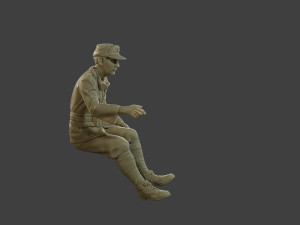 Italian soldier Sit ww2 IT10 3D-Druckmodell
