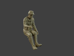 Italian soldier Sit ww2 IT10 3D Print Model