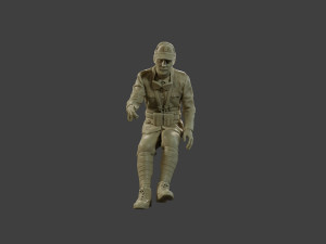 Italian soldier Sit ww2 IT10 3D-Druckmodell