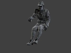 Italian soldier Sit ww2 IT10 3D Print Model