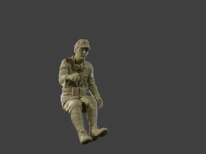 Italian soldier Sit ww2 IT10 3D Print Model