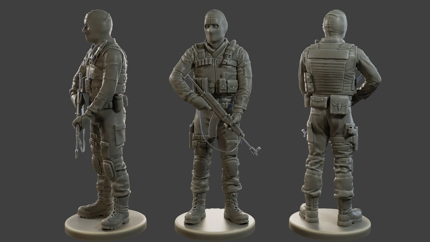 CzechSlovak Police Tactical Unit CPTU2 001 3D Print Model .c4d .max .obj .3ds .fbx .stl .blend 