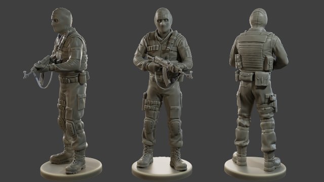 CzechSlovak Police Tactical Unit CPTU2 002 Modelo de Impressão 3D .c4d .max .obj .3ds .fbx .stl .blend 