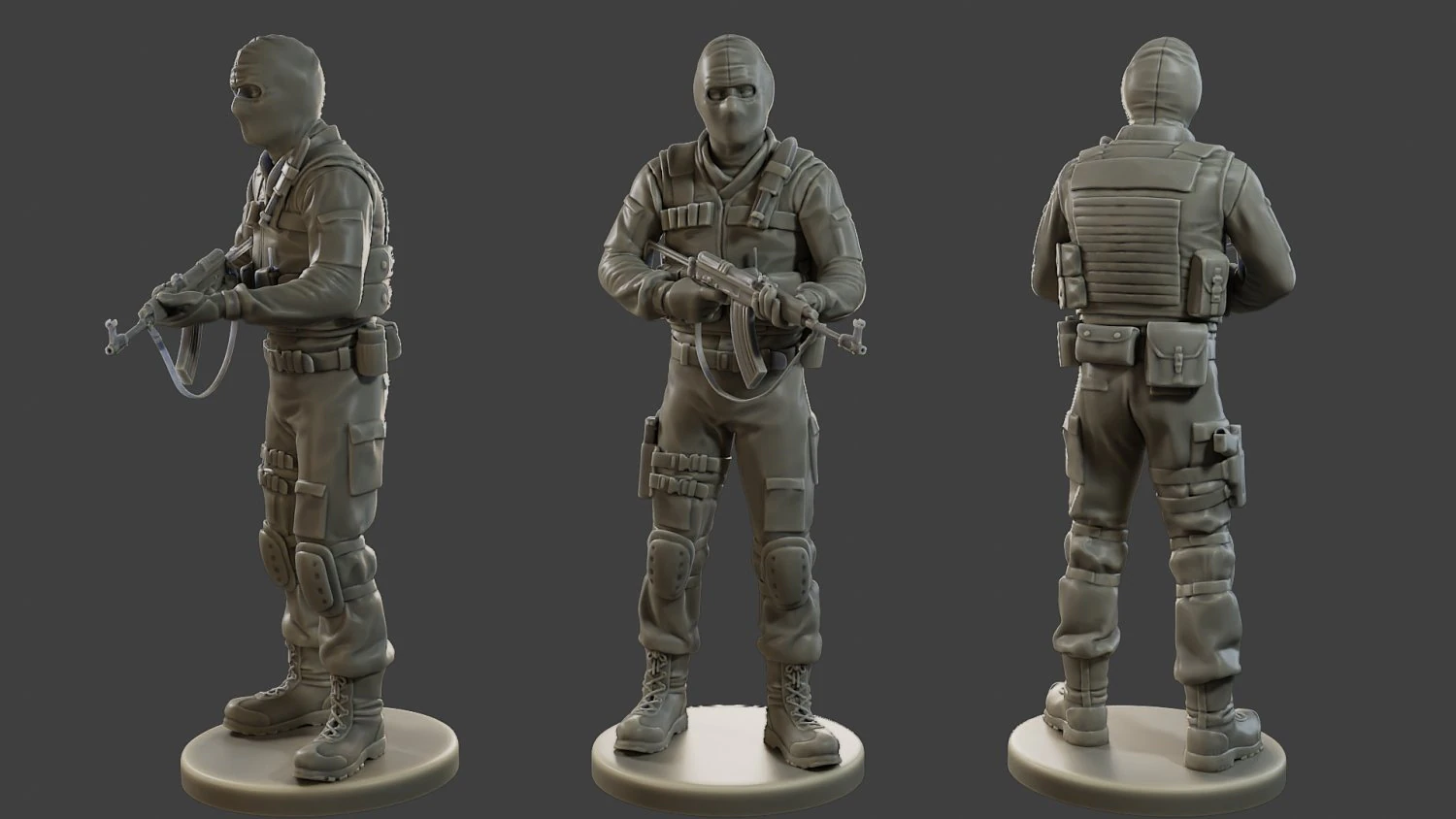 CzechSlovak Police Tactical Unit CPTU2 002 3D Print Model .c4d .max .obj .3ds .fbx .stl .blend