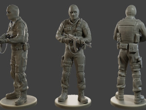 CzechSlovak Police Tactical Unit CPTU2 002 3D Print Model