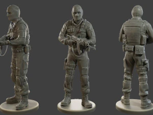 Unit&agrave; tattica della polizia ceca-slovacca CPTU2 002 Modello di stampa 3D