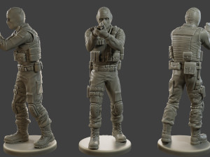 CzechSlovak Police Tactical Unit CPTU2 003 3D Print Model