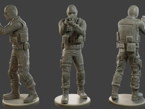 Unit&agrave; tattica della polizia ceca-slovacca CPTU2 003 Modello di stampa 3D