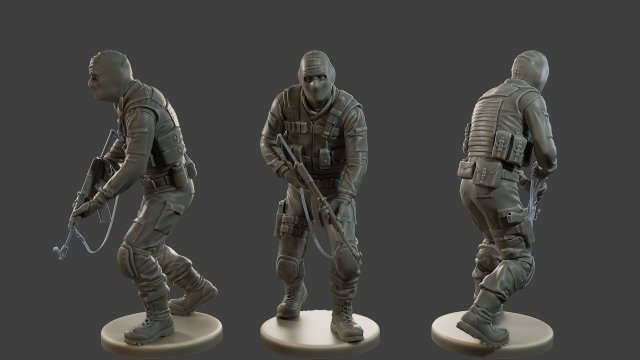 CzechSlovak Police Tactical Unit CPTU2 005 3D Print Model .c4d .max .obj .3ds .fbx .stl .blend 