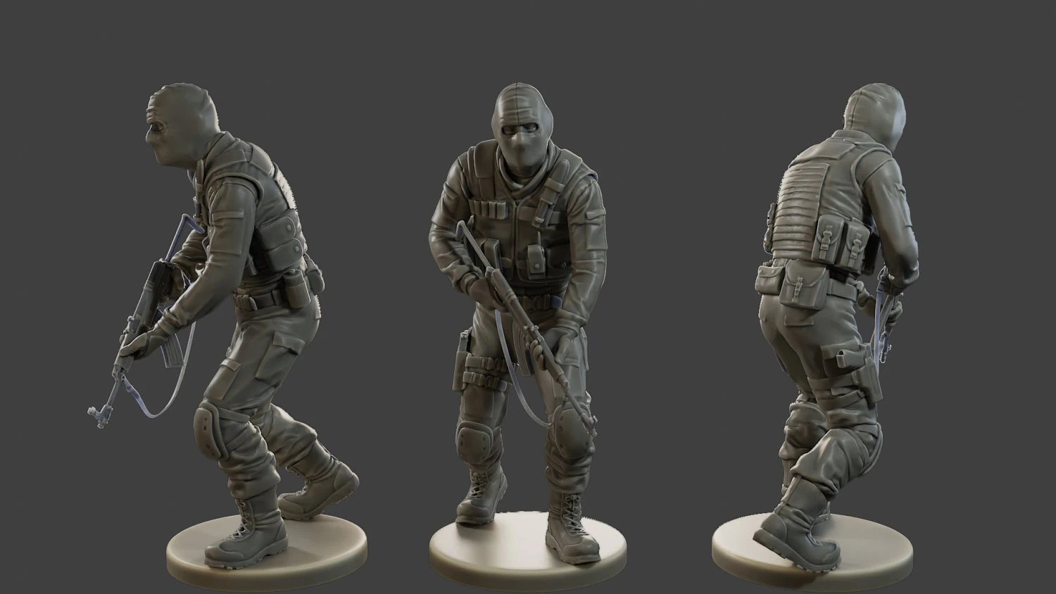 CzechSlovak Police Tactical Unit CPTU2 005 3D Print Model .c4d .max .obj .3ds .fbx .stl .blend 