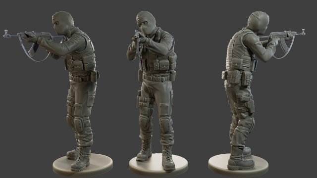 CzechSlovak Police Tactical Unit CPTU2 006 Modèles 3D en vedette .c4d .max .obj .3ds .fbx .stl .blend 