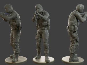 Jednostka Taktyczna Policji Czesko-Słowackiej CPTU2 006 Model do druku 3D