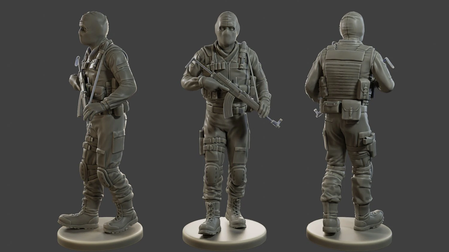 CzechSlovak Police Tactical Unit CPTU2 007 3D Print Model .c4d .max .obj .3ds .fbx .stl .blend 