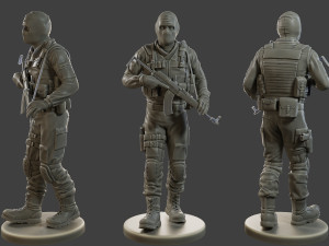 CzechSlovak Police Tactical Unit CPTU2 007 3D Print Model