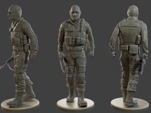 CzechSlovak Police Tactical Unit CPTU2 008 3D Print Model