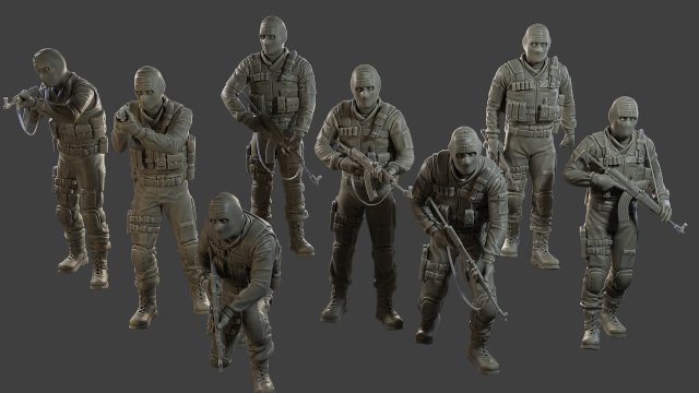 CzechSlovak Police Tactical Unit CPTU2 008 Modelo de impresión 3D .c4d .max .obj .3ds .fbx .stl .blend 
