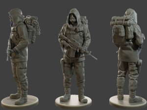 Post-Apocalyptic Male PAM2 004 3D Print Model