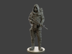 Post-Apocalyptic Male PAM2 004 3D-printmodel