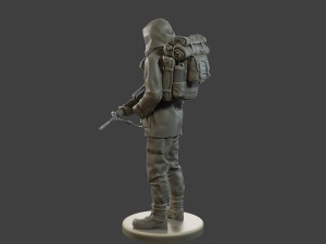 Post-Apocalyptic Male PAM2 004 3D-printmodel