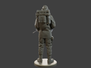 Post-Apocalyptic Male PAM2 004 3D-printmodel