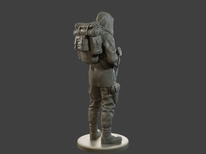 Post-Apocalyptic Male PAM2 004 3D-printmodel
