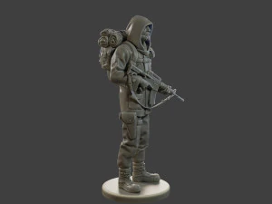 Post-Apocalyptic Male PAM2 004 3D Print Model