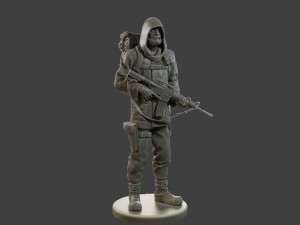 Post-Apocalyptic Male PAM2 004 3D-printmodel