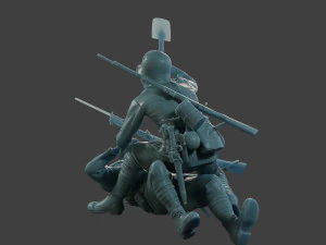 German vs British soldier ww1 Versus1 001 3D Print Model