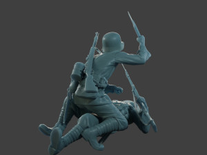 German vs British soldier ww1 Versus1 001 3D-printmodel
