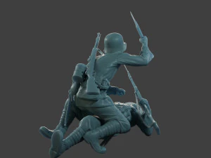 German vs British soldier ww1 Versus1 001 3D Print Model