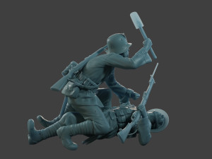 German vs British soldier ww1 Versus1 001 3D-printmodel