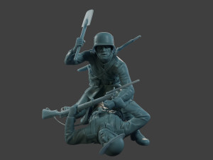 German vs British soldier ww1 Versus1 001 3D-printmodel