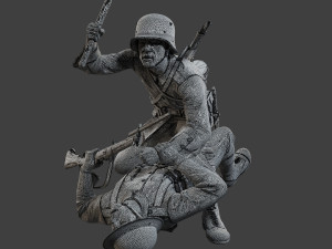 German vs British soldier ww1 Versus1 001 3D-printmodel