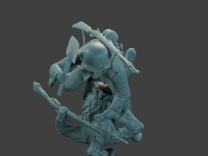 German vs British soldier ww1 Versus1 001 3D-printmodel