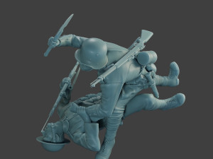 German vs British soldier ww1 Versus1 001 3D-printmodel
