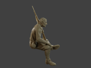 Italian soldier Sit3 ww2 IT10 3D 打印模型