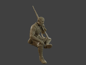 Italian soldier Sit3 ww2 IT10 3D 打印模型