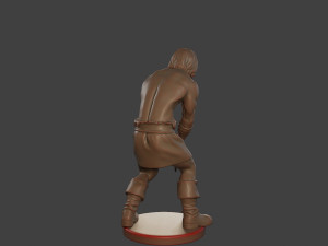 Male Barbarian 2HSword Attacking3 3D Принт Модель