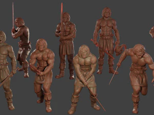 Paket 2HSword Barbar Pria 1 Model Cetak 3D