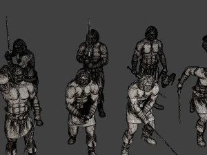 Male Barbarian 2HSword Pack 1 3D Print Model