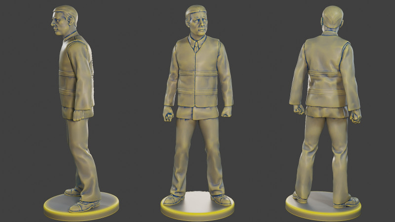 Male Securityreflective vest MSRV 001 3Dプリントモデル .c4d .max .obj .3ds .fbx .stl .blend 
