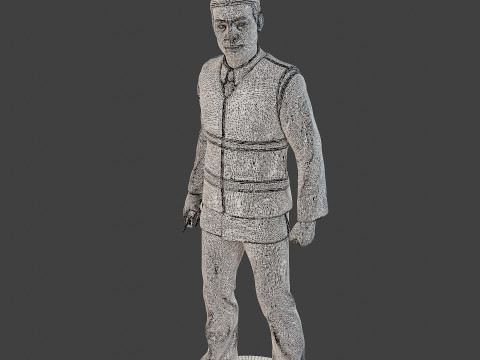 Male Securityreflective vest MSRV 001 3Dプリントモデル