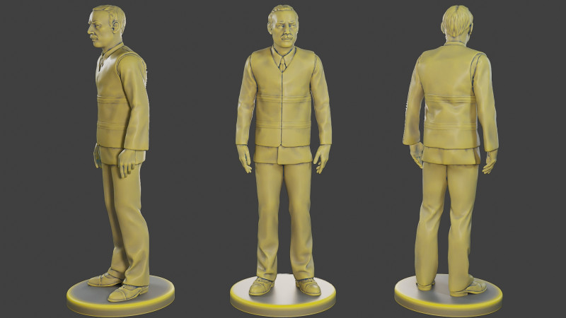 Male Securityreflective vest MSRV 002 3D 프린트 모델 .c4d .max .obj .3ds .fbx .stl .blend 