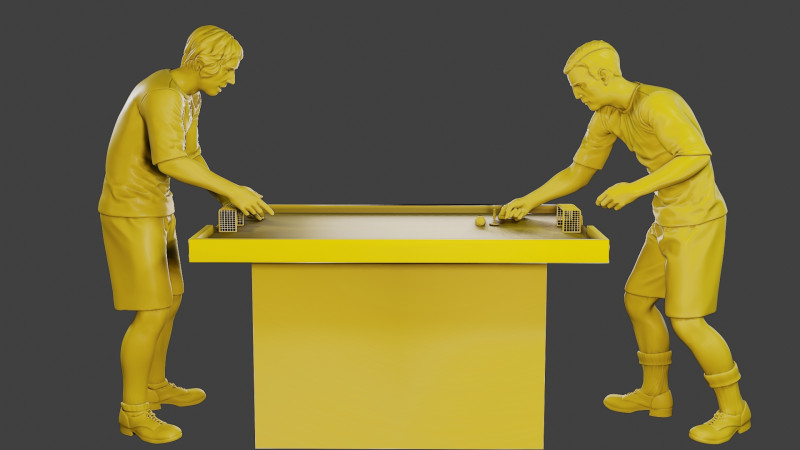 Soccer Table Players Modelo de impresión 3D .c4d .max .obj .3ds .fbx .stl .blend 